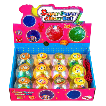 Сяючі м'ячики на гумці Веселі Фрукти 6,5 см - Купити