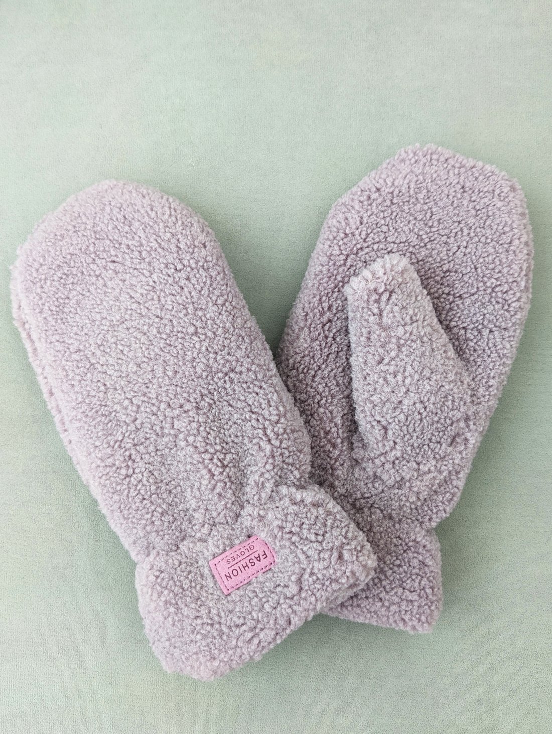 Теплі м’які рукавиці з плюшевої тканини INNOE 85005-3 Лавандовий