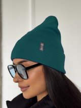 Модна подвійна жіноча шапка INNOE 950118-1 Темно-зелений - Купити