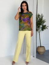 Елегантна шифонова блуза casual INNOE 55008-25 Зелений