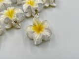 Краби для волосся 4 см. Гавайська лілія біла